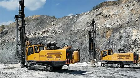 JK810-3 DTH drilling rig in Serbia project